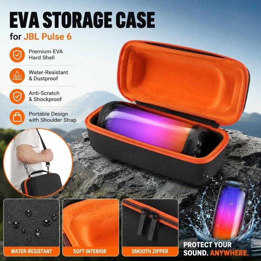 With Shoulder Strap Speaker Storage Box Hard Shell Protective Bag for JBL Pulse 6 Travel