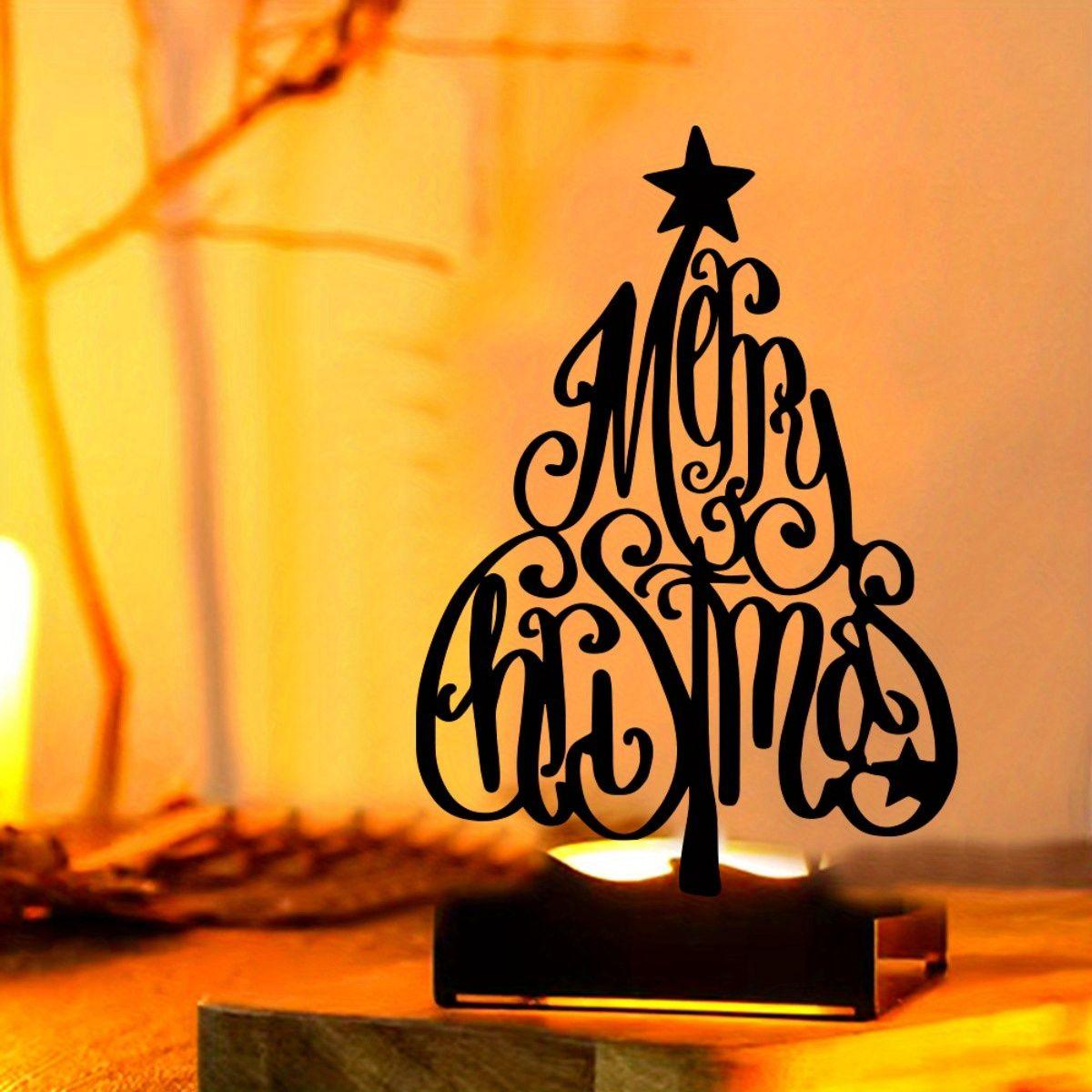 Iron Candle Holder Romantic Dinner Holiday Decor Hand Forged Metal