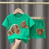 Girls' Set Summer Clothes Baby Two-piece Set Casual Cartoon Short Sleeved Children's Sportswear Trendy