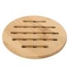 4 Stück Bambus Tischset Hitzebeständig Rutschfest Schüssel Tasse Wärmeisolieruntersetzer für Zuhause Küche(Runde Form )