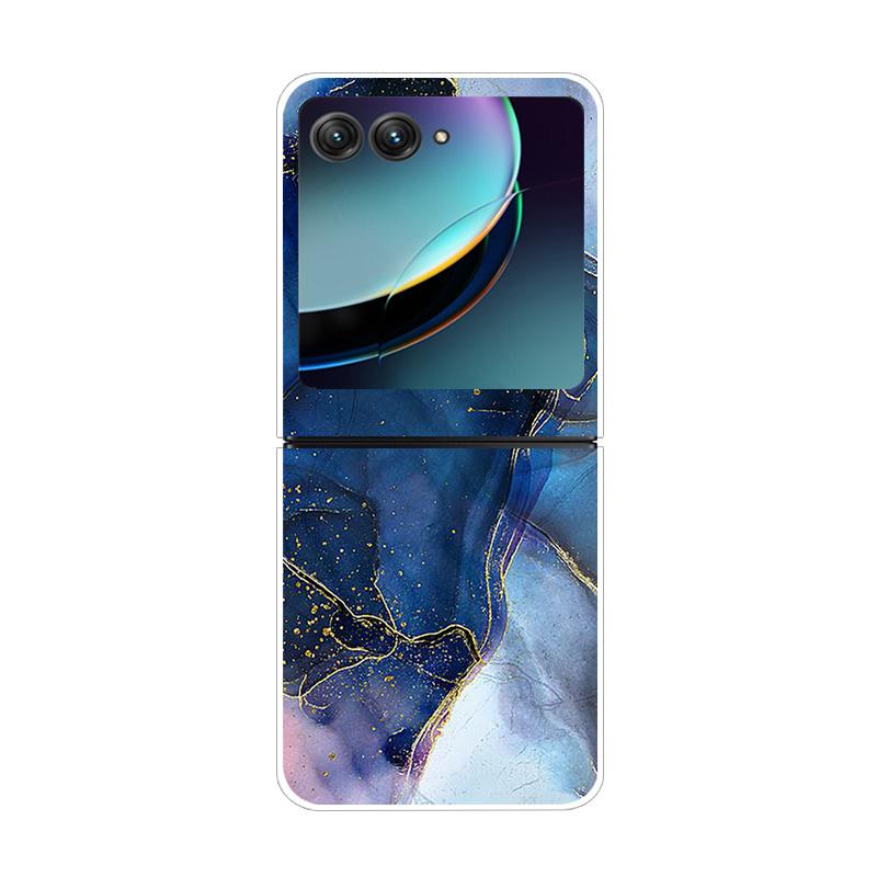 For Moto Razr40 Ultra 5G Case Plastic Wolf Lion Marble PC Hard Back Covers for Motorola Razr 40 Ultra Razr+ Razr4 2023 Capa