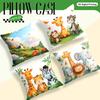 45x45cm Niedliche Dschungeltiere Kissenbezug 100% Polyester Wohnzimmer Schlafzimmer Sofa Büro Kissenhülle Kissenbezug Heimdekoration