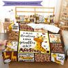 Set Biancheria da Letto con Giraffa e Nome Personalizzato 3 Pezzi Copripiumino Chiusura Include 1 Copripiumino e 2 Federe, Morbido e Confortevole per Tutte le Stagioni.
