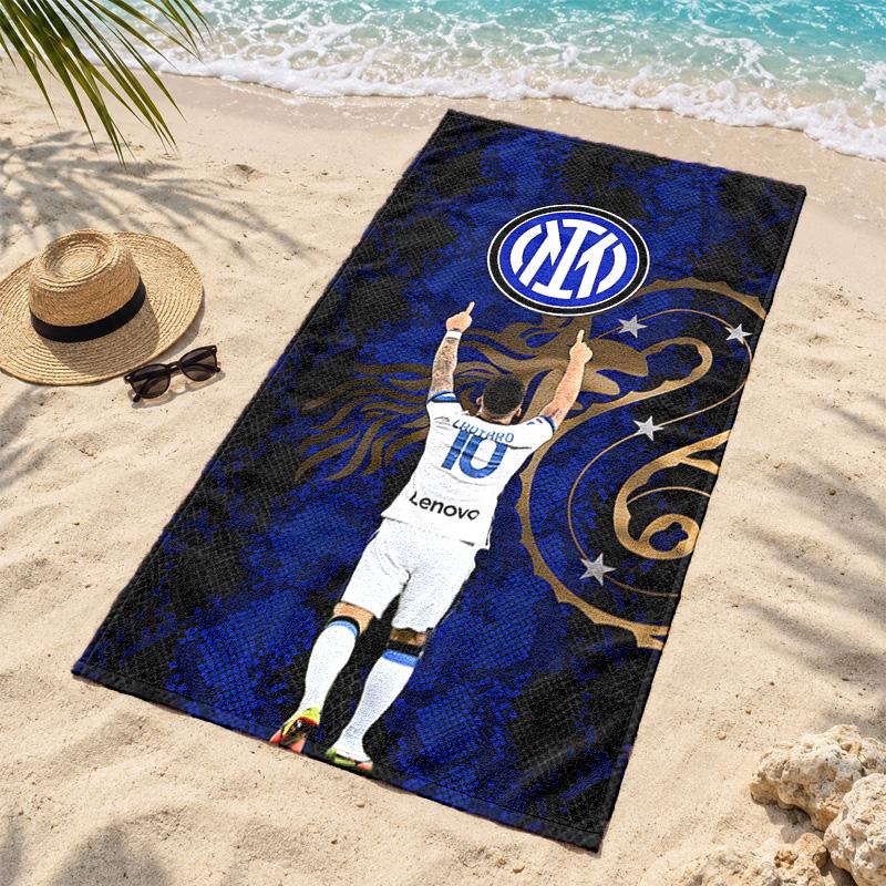 Inter Milan Beach Towel Quick Dry Sand Free Lightweight Beach Towels for Travel Swimming Camping