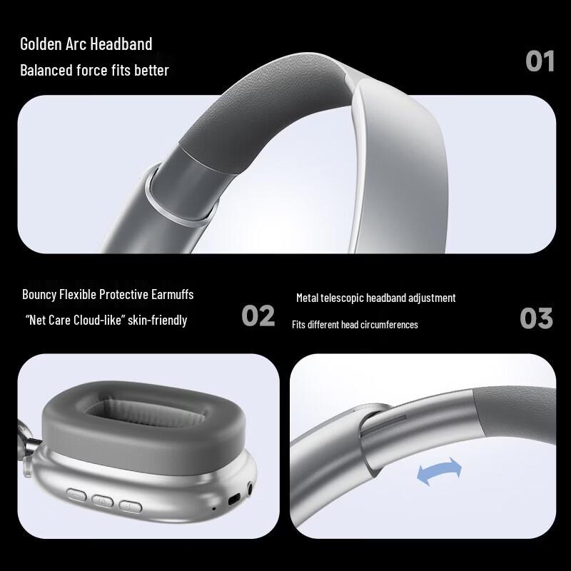 Aigo WH300 Over-Ear Active Noise Cancelling Bluetooth Headset