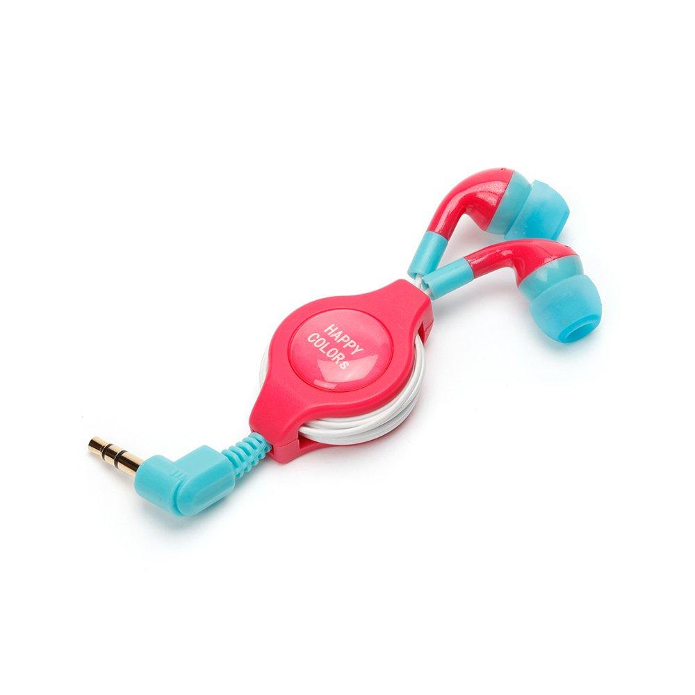 

Stereo in-ear headphones with reel, cyan PG-SIH21CY