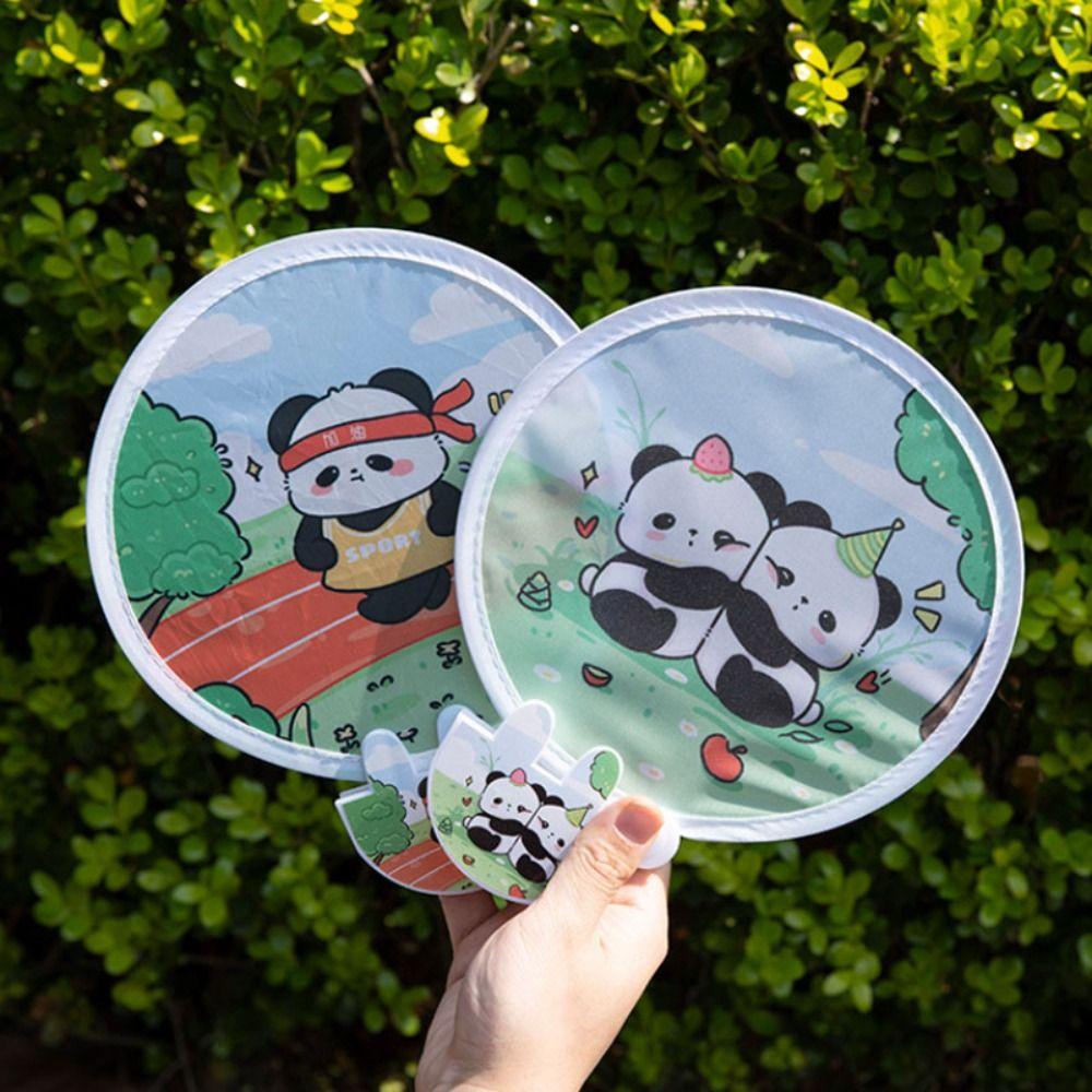 Round Collapsible Pocket Fan Mini Foldable Fan Creative Handheld Fan  Summer