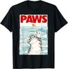 Paws Jaws Parody Cat Rubber Duck Graphic TShirt Men Women Casual Cotton Tee
