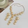Metal Necklace Earrings Set Luxury Exaggerated Geometric Jewelry Set  Girls
