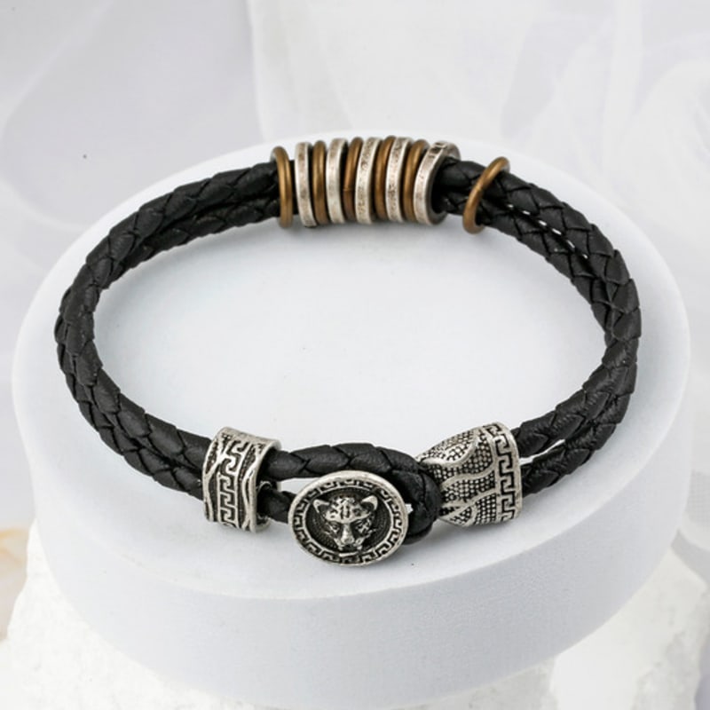 SHOVEOFF SVB-#197 Lion Pattern Ribbon Bracelet