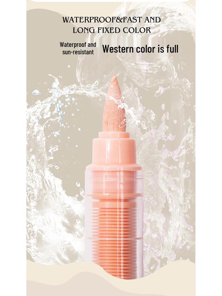 Guangna 8201 Liquid Acrylic Marker Set - 24 Skin Tone & Macaron Colors for Art Painting