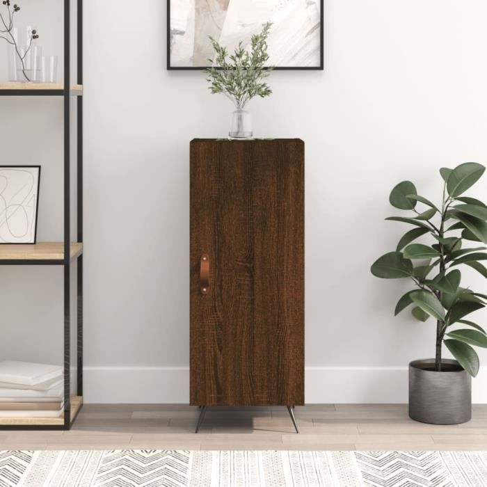 VidaXL Buffet Chêne marron 34,5x34x90 cm Bois d'ingénierie 828515