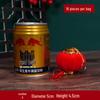 Small Red Flocked Ball Lantern Decoration for New Year Balcony and Outdoor Festival