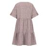 Women Summer Floral Midi Dress Casual V-Neck Ruffle Short Sleeve Flowy Dress Boho Beach