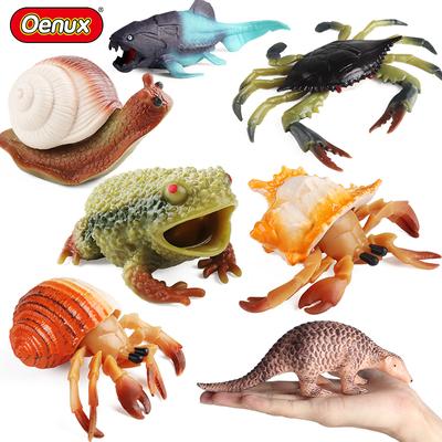 Oenux Calamar Crab Pufferfish Caracatiță Broască Melci Șopârlă Animale Model Acțiune Figurine Jucărie Educațională Copii Cadou