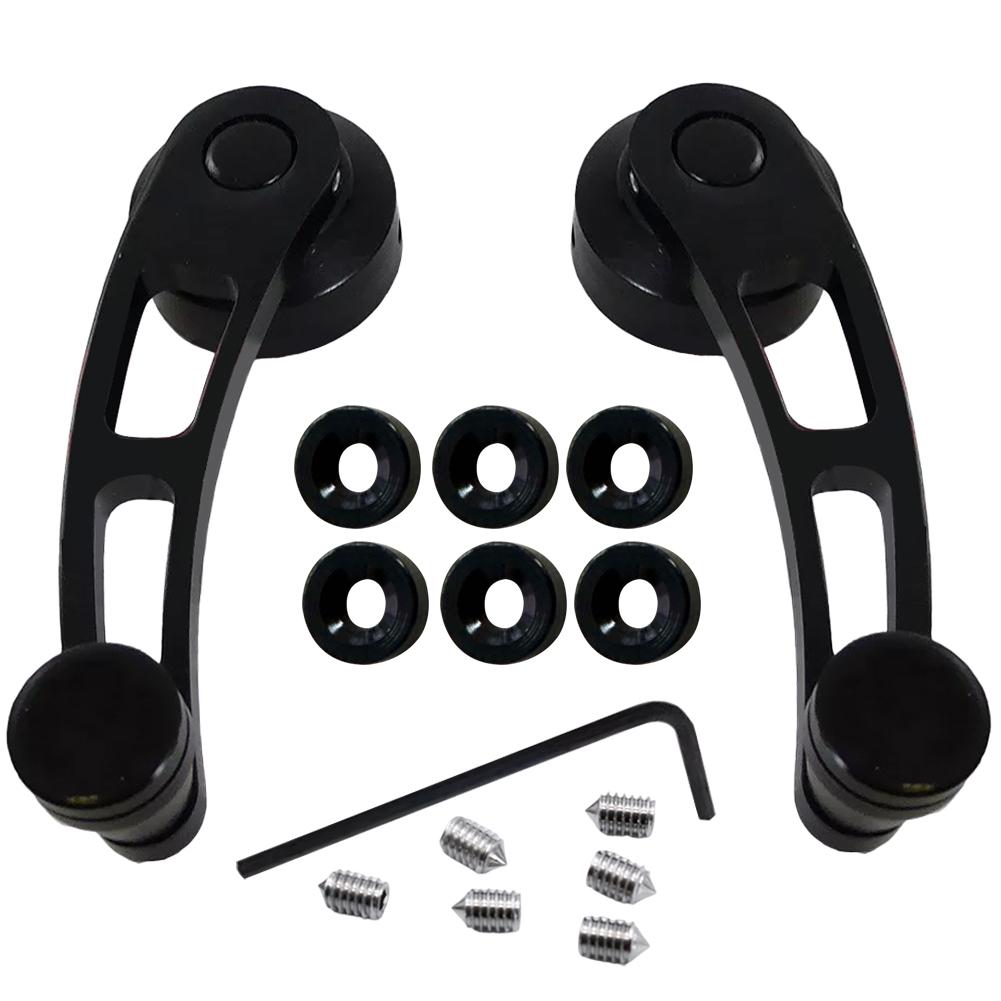 

2 комплекта ручек стеклоподъемника с ручным приводом, хромированные, из кованого алюминия, ручки стеклоподъемника, замена для классического автомобиля Chevrolet чёрный