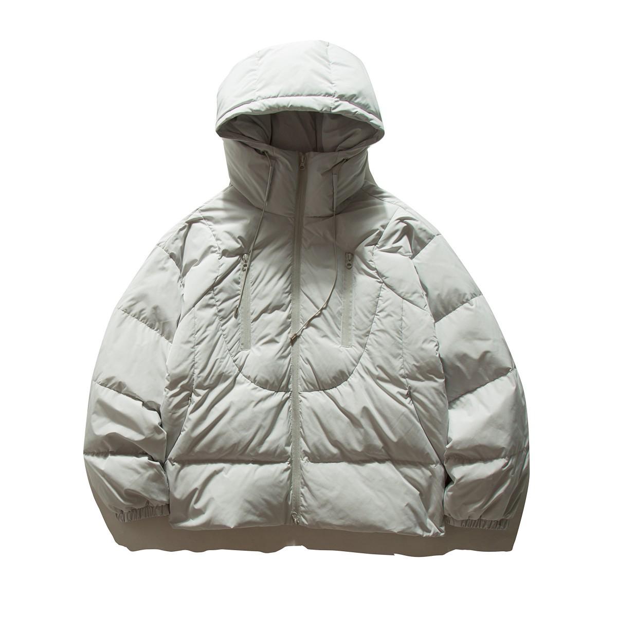 

RUIIENRS x ORIGTEEN 2025 Winter New Hooded Versatile Loose Down Jacket YR146 XL бежевий