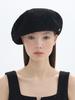 Beulaunhaes Fluffy Wide Beret - Black