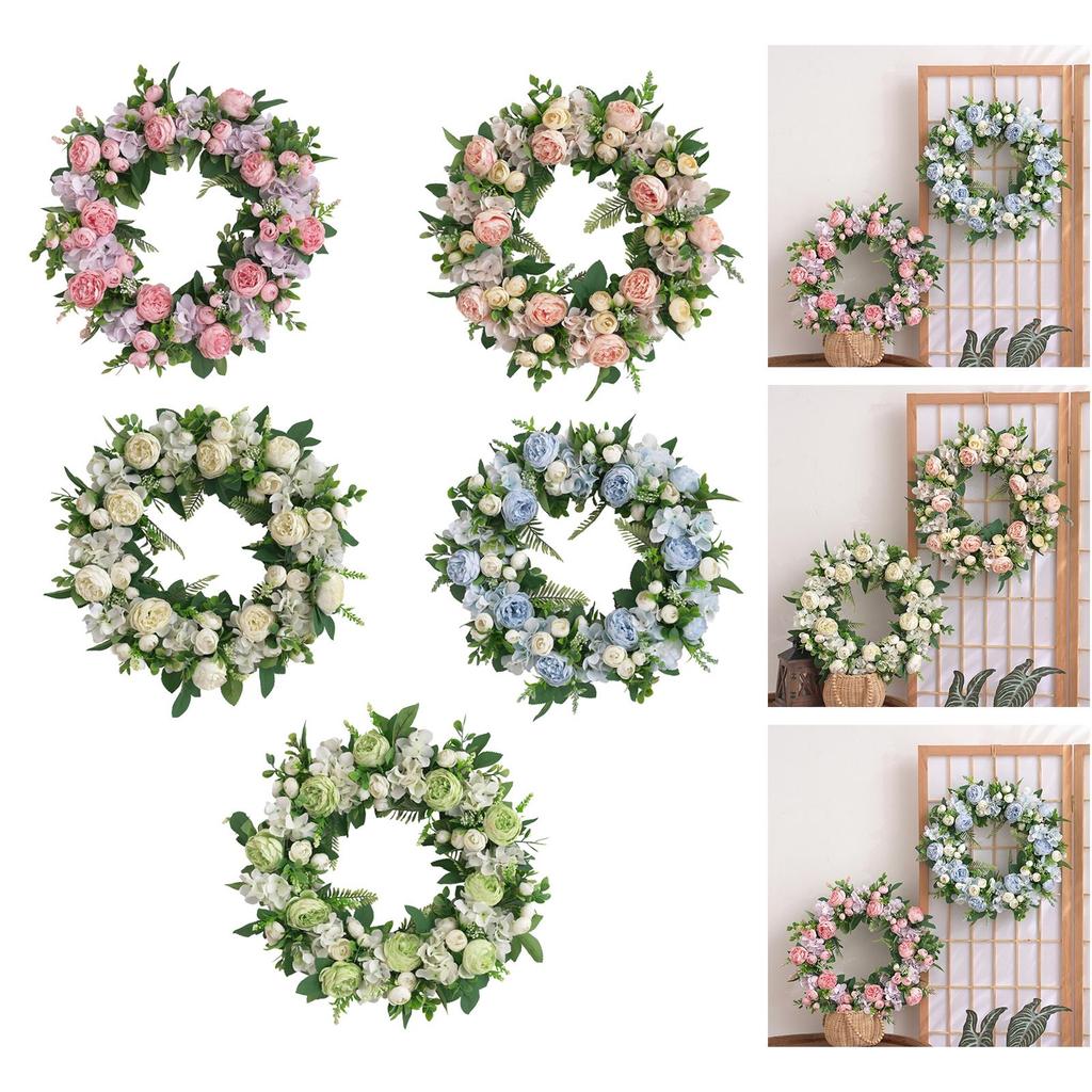 Ghirlanda Floreale di Peonie Artificiali per Decorazione di Matrimonio Ornamento