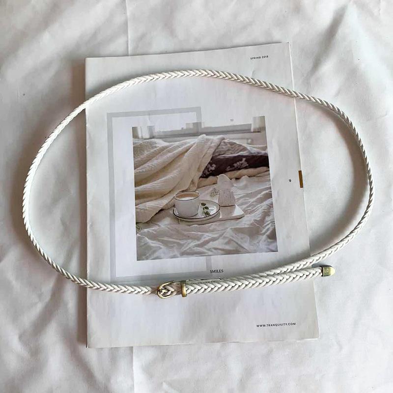 Non-perforated Thin Waist Belt, Women's Retro Decoration, Dress, Coat, Waist Seal, Versatile, Simple and High-end, Jeans Belt
