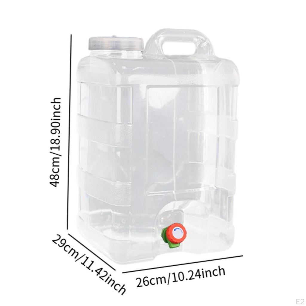 Water Storage Container Carrier 28L Capacity with Lid and Handle for Emergency
