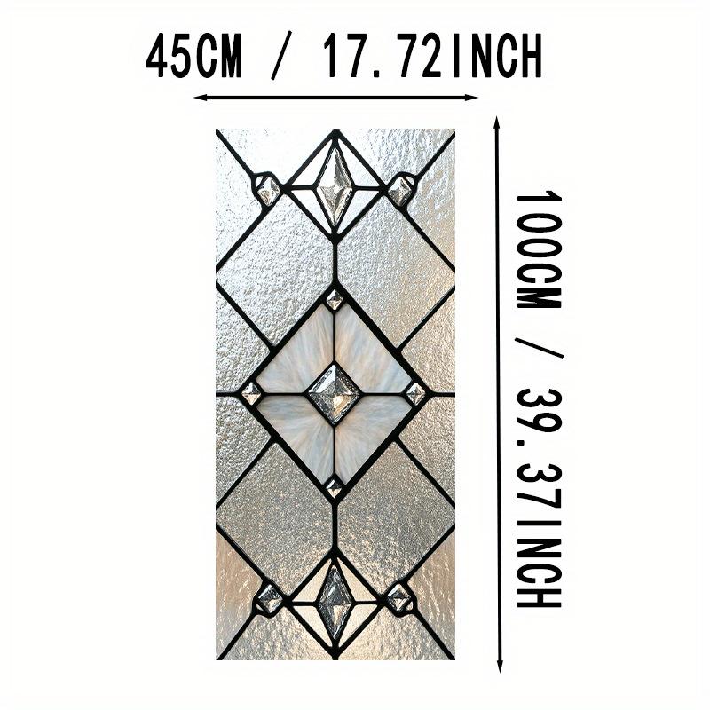 PVC Stained Glass Window Sticker Window Glass Stickers Simple Static Cling Privacy Protection Stained Glass Film Decor Decals