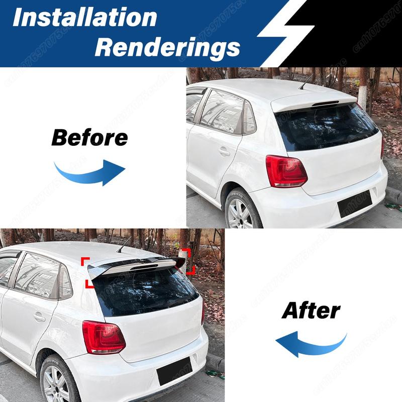For VW Volkswagen Polo MK5 6R 6C 2009 2010 2011 2012 2013 2014 2015 2016 2017Oettinger Style Rear Trunk Wing Spoiler Car BodyKit
