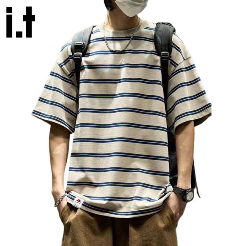 CHOCOOLATEit Men s Heavyweight Striped Short Sleeve T-Shirt 2XL