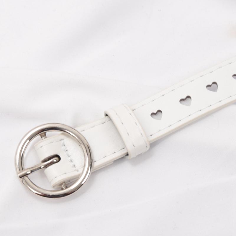 Women PU Leather Belt Hollow Out Loving Ladies Waist Belt Personality Female Designer Jeans Pants Strap for Women Girls
