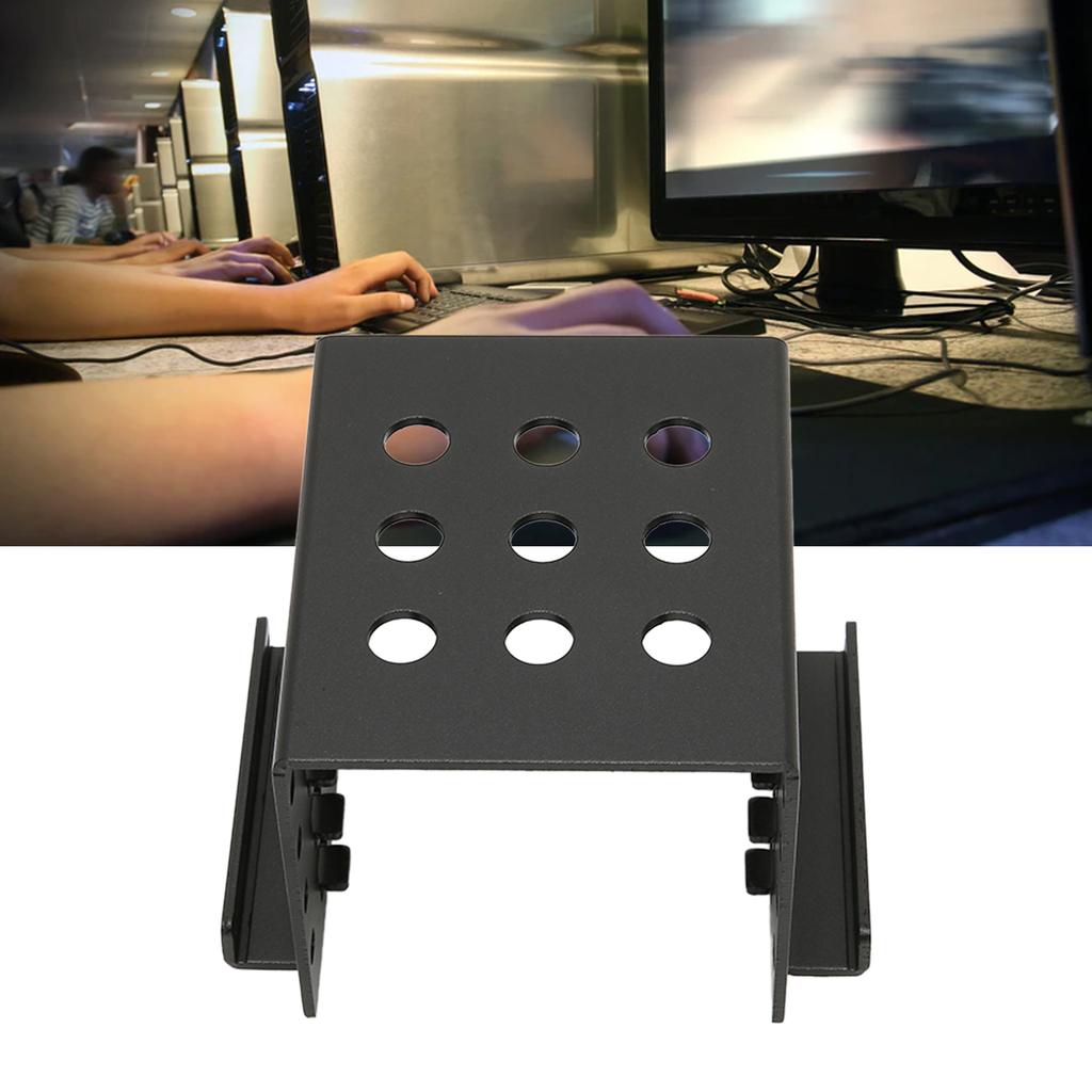 2.5in Mounting Rack Aluminium Alloy Hollow Design High Hardness 2.5in Hard Drive Cage for 2.5in IDE SSD (Not Inclube Hard Disk)