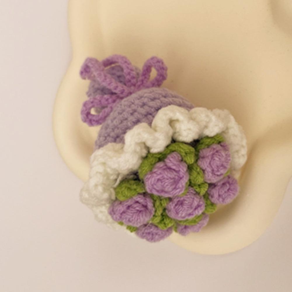 Sunflower Crochet Flower Rose Pendant Creative Artificial Flowers Gift