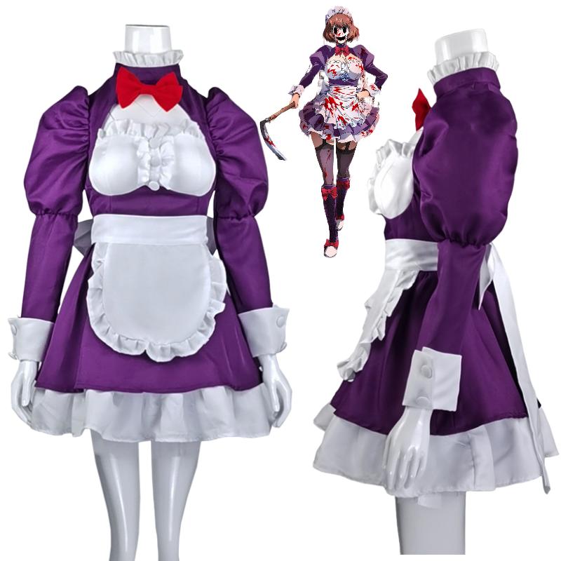 Rise Anime High Invasion Maid Mask Cosplay Costume Halloween Party Prop Gift Fan