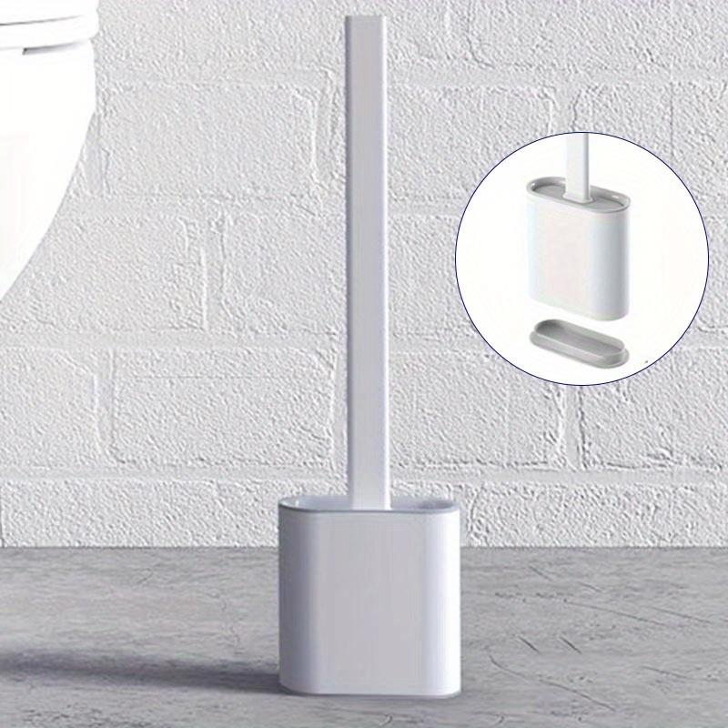 

1 набор водонепроницаемой силиконовой туалетной щетки, черно-белый, настенная туалетная щетка, конструкция без мертвых зон, щетка из мягкой резины 1 set, white