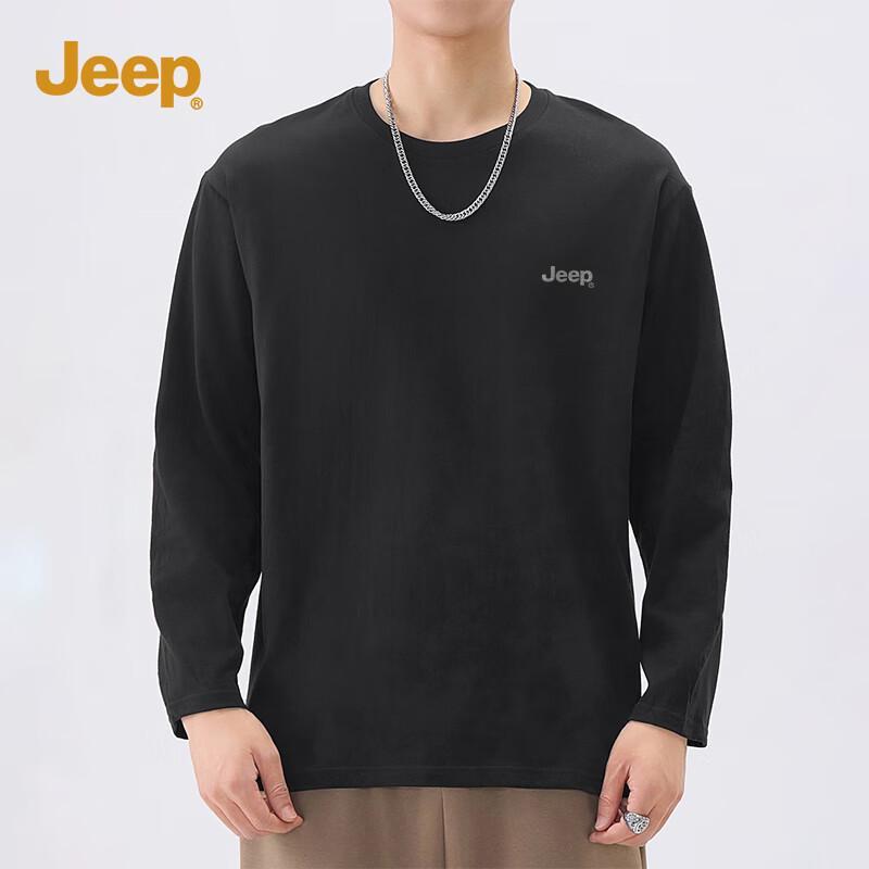 JEEP Men's Pure Cotton Long-Sleeve T-Shirt