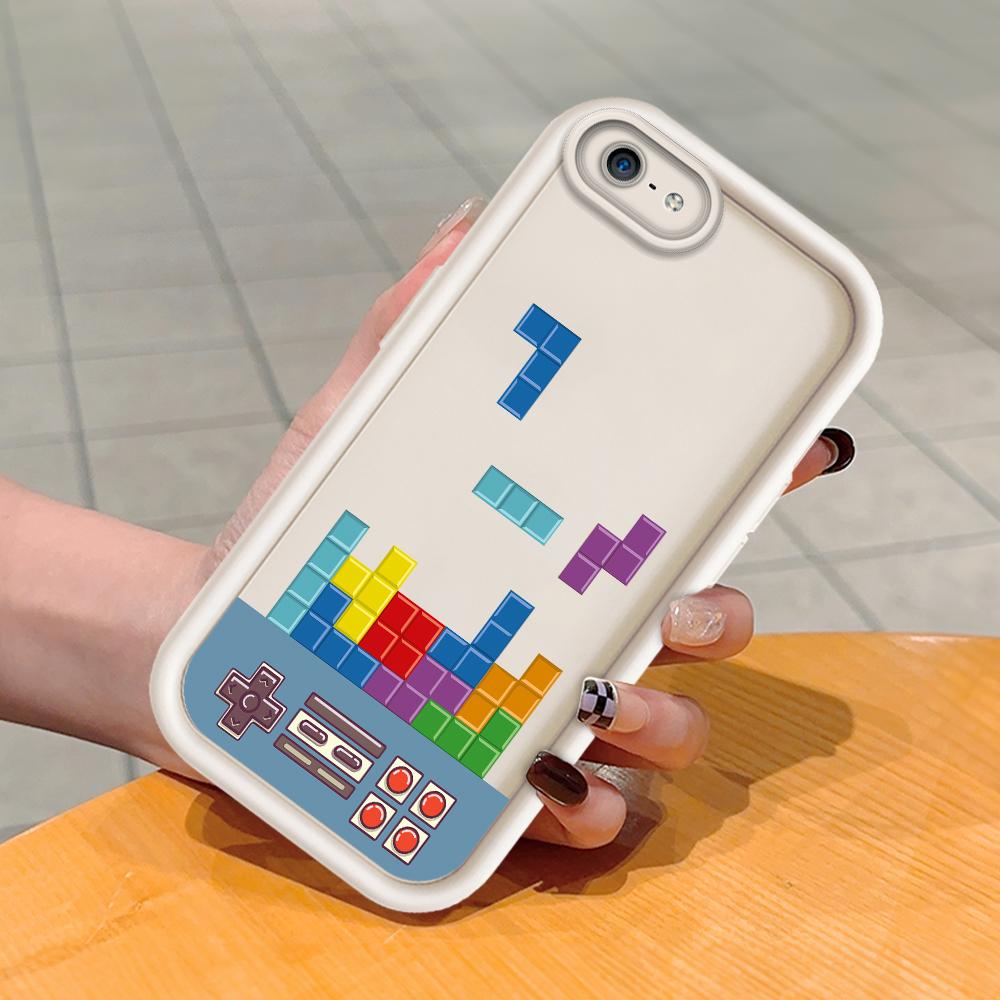 Weiches Silikon-Telefongehäuse mit quadratischem Leiterdruckmuster, vollständige Kameraabdeckung, stoßfeste Gummischutzhülle für iPhone Infinix Tecno OnePlus