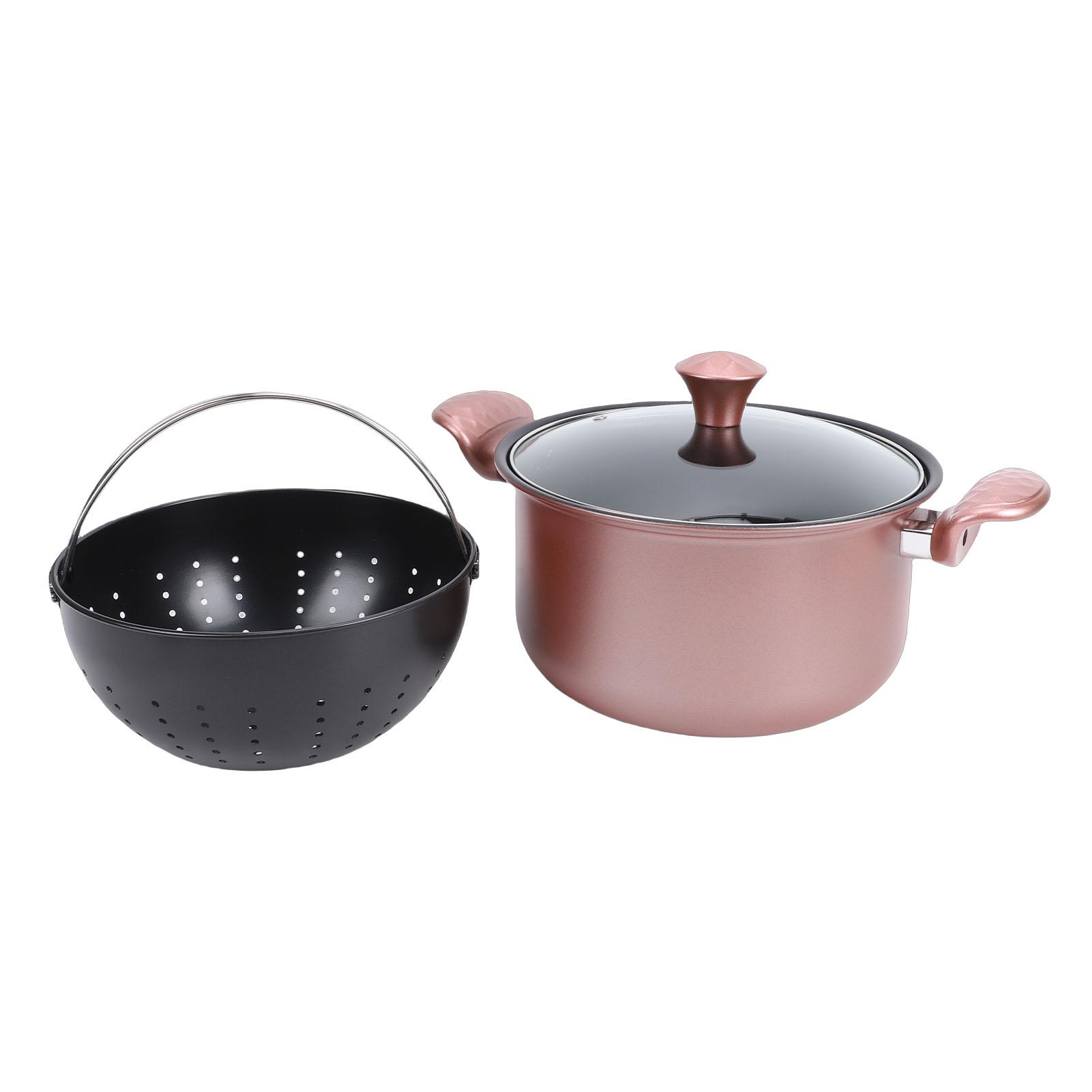 

Stainless Steel Stock Pot Nonstick Cooking Soup Pot with Lid Ergonomic Handles for Induction Cooker Gas Stove