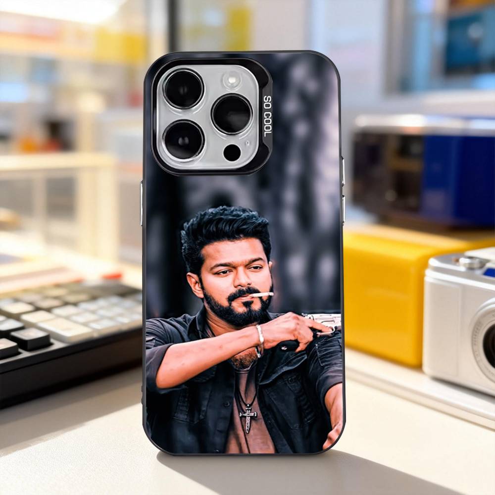 

Actor T-Thalapathy V-Vijay Phone Case For iPhone 17,16,15,14,13,12,11,Pro,XS,Max,Plus,Mini,SE4,E Black Matte Shockproof Cover iPhone12