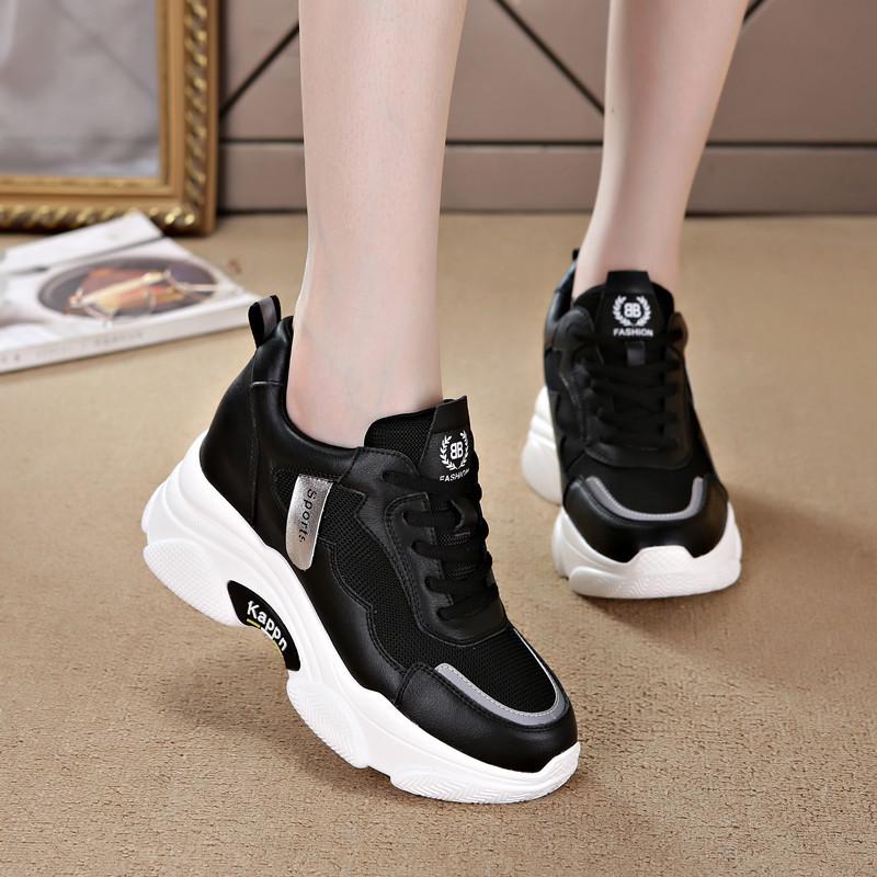 Inner Heightening Women's Shoes Spring and Summer Casual Shoes Platform Wedge Heel Dad Shoes Women, Sports Shoes, Single Shoes