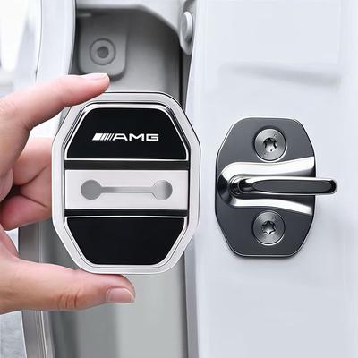 4 Pièces Cache-Bouton de Verrouillage de Porte de Voiture en Silicone Cache-Boucle de Protection Autocollant Pour Mercedes Benz AMG W203 W206 W220 W205 W211 W212 W201 W210