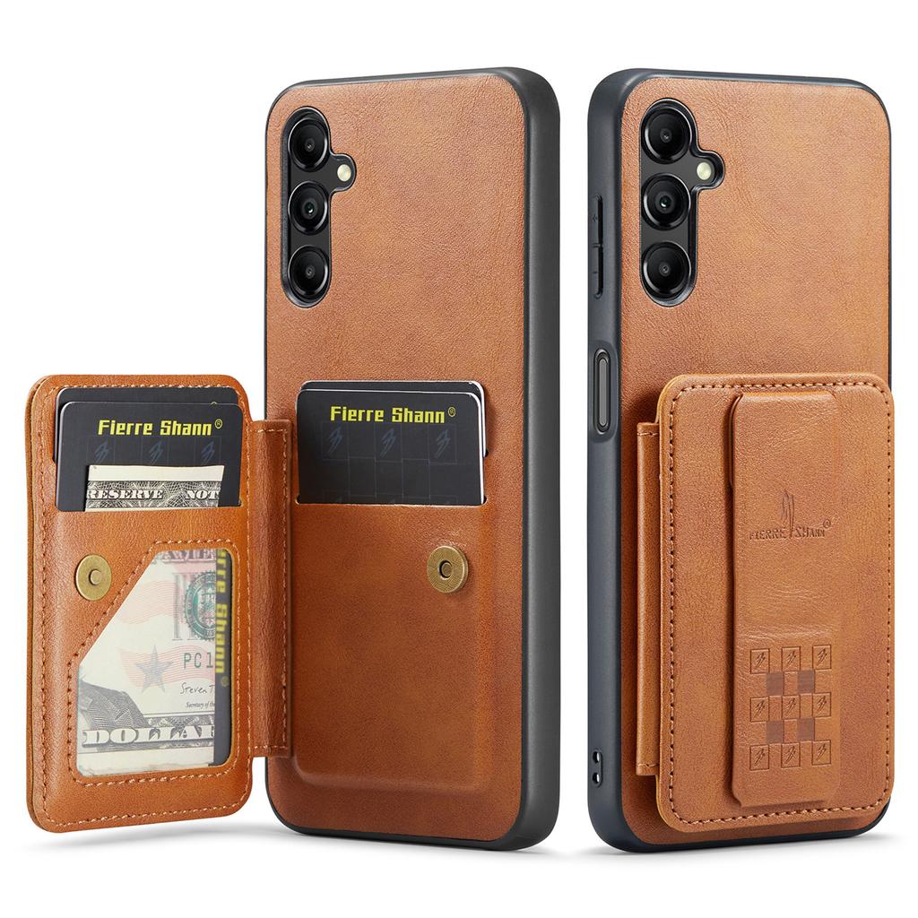 För Samsung Galaxy A55 5G Fodral PU-läder+TPU Skyddande Telefonskal med Korthållare