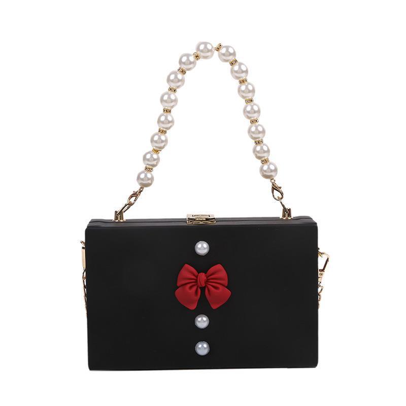 

Сумка-коробка Pearl, женская, новинка 2024 года, модная, наплечная сумка с цепочкой, текстура, иностранный стиль, маленькая квадратная сумка-мессенджер чёрный