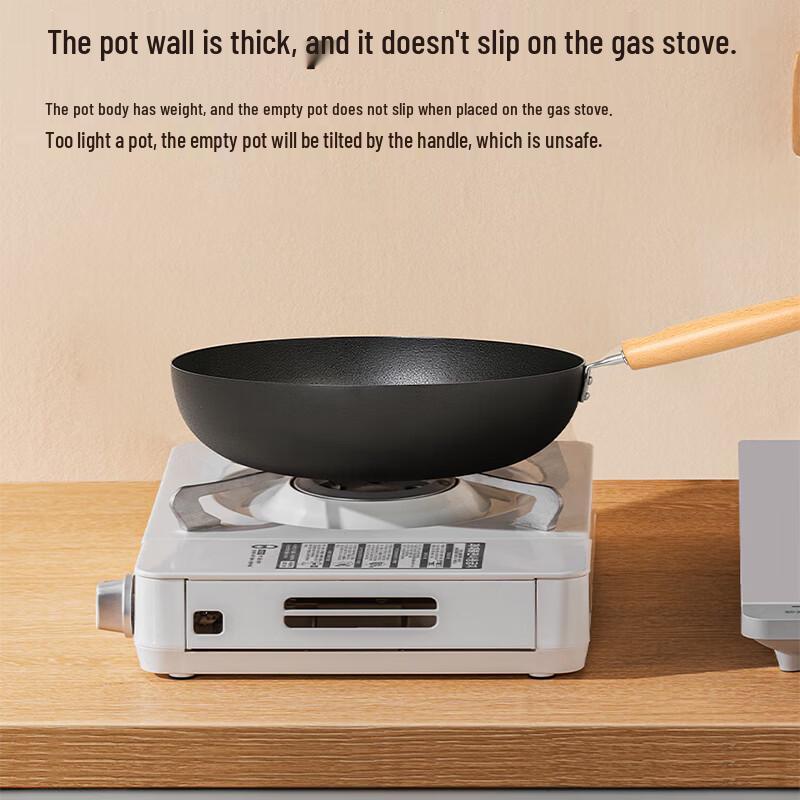 COOKER KING 28cm Nitrided Wrought Iron Stir-Fry Pan
