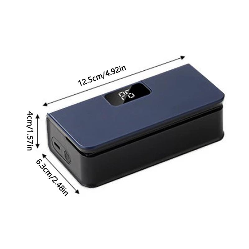 

Мини Пластиковый Пакет Запайщик 2 В 1 Тепловой Запайщик Пакетов Портативный Запайщик Упаковки Шесть Мощностей Экран Дисплей Тепловой Запайщик синий