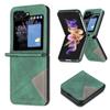 For Samsung Galaxy Z Flip7 5G Phone Case BINFEN COLOR Wallet Stand Geometry Imprinted Leather Cover