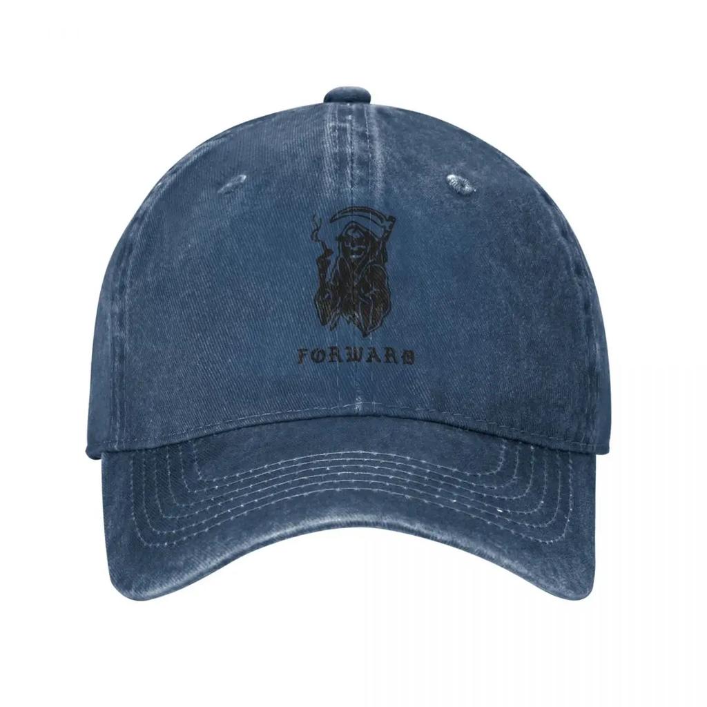 Berretti da Baseball Forward Observations Group Casual in Denim Usurato Lavato Falce Fauchard Berretto da Sole Unisex per Allenamenti all'Aperto Cappello