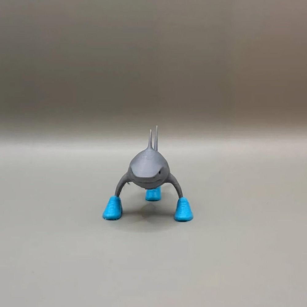 Desk Decor Shark Figurine Toy 3D Printed Shark Meme Figurines  for Colleagues and Friends