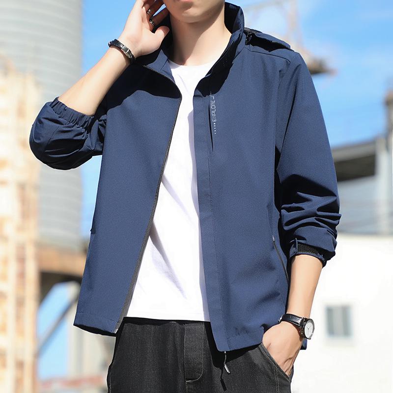 Unisex Waterproof Windbreaker: Spring/Autumn Lightweight Hooded Jacket for Outdoor Activities.