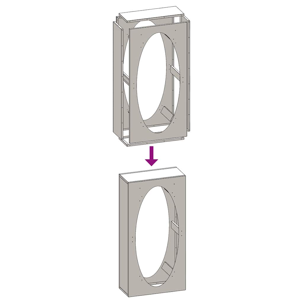 Firewood Rack White 50x23x100 cm Cold Rolled Steel