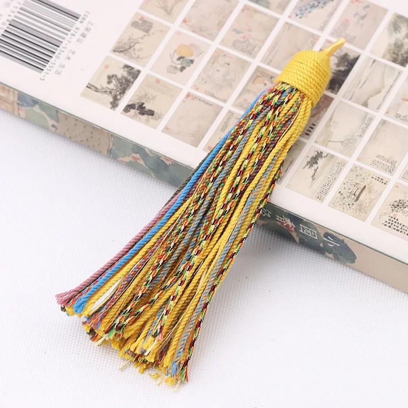 Beautiful Colorful Tassels 12cm Handmade Thick Cord Multi-purpose Tassels Handicrafts Keychain Ornament