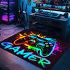 Bold Game Controller Print Area Rug – Soft Non-slip Durable Gaming Room Carpet for Bedroom Living Room, Gamer Decor Gift